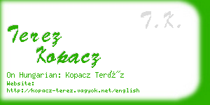 terez kopacz business card